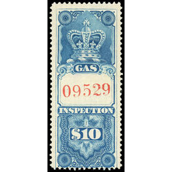 canada revenue stamp fg16 crown gas inspection 10 1875