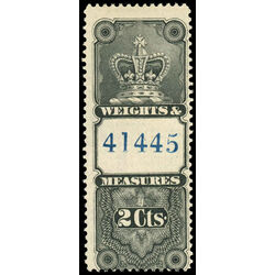 canada revenue stamp fwm23 crown 2 1885