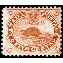 canada stamp 15 beaver 5 1859 M F 069