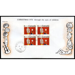 canada stamp 525pi children and christmas tree 1970 FDC 002