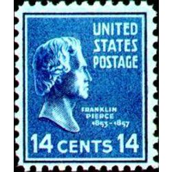 us stamp postage issues 819 franklin pierce 14 1938
