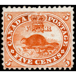 canada stamp 15 beaver 5 1859 M F 071