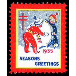 canada stamp christmas seals cs17 christmas seals 1935