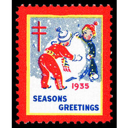 canada stamp christmas seals cs17 christmas seals 1935