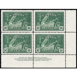 canada stamp 272 logging bc 50 1946 PB LR 1