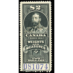 canada revenue stamp fwm59a george v weights and measures 2 1915