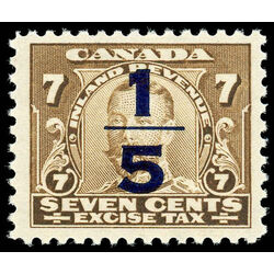 canada revenue stamp fx22 george v excise tax with overprints 1915