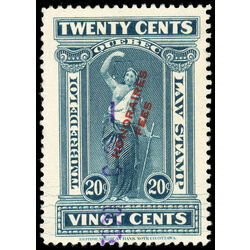 canada revenue stamp ql74 overprints on law stamps 20 1923