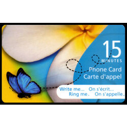canada stamp 2045i card butterfly and flower 2004