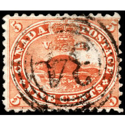 canada stamp 15 beaver 5 1859 U F 077