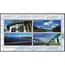 canada stamp 2103a canadian bridges 2005 M PANE