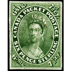 canada stamp 9 queen victoria 7 d 1857 U XF 018