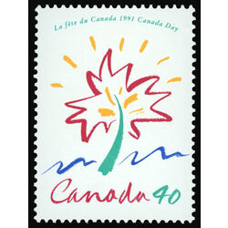 canada stamp 1316 stylized maple leaf 40 1991