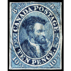 canada stamp 7 jacques cartier 10d 1855 U F VF 043
