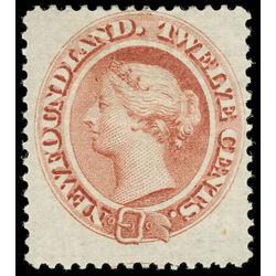 newfoundland stamp 28a queen victoria 12 1865 M FOG 012