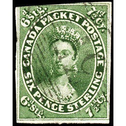 canada stamp 9 queen victoria 7 d 1857 U VG F 019