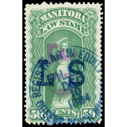 canada revenue stamp ml47 law stamps black cf on ls overprint 50 1884