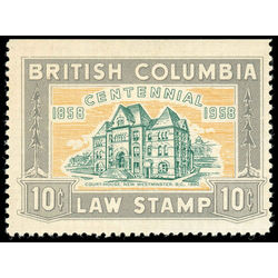 canada revenue stamp bcl46 law stamps centennial issue 10 1958