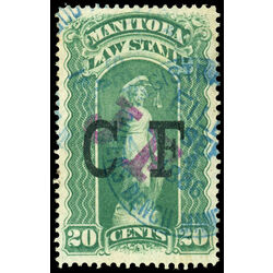 canada revenue stamp ml84 law stamps black jf on cf overprint 20 1886