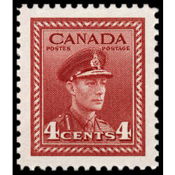 canada stamp 254 king george vi in army uniform 4 1943