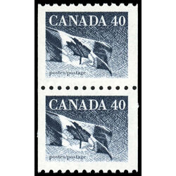canada stamp 1194c pair flag 1990