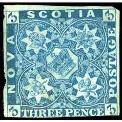 nova scotia stamp 2i pence issue 3d 1851