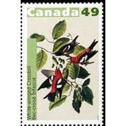 canada stamp 2037 white winged crossbill 49 2004