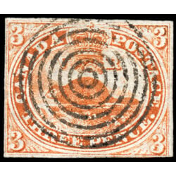 canada stamp 1 beaver 3d 1851 U F VF 048