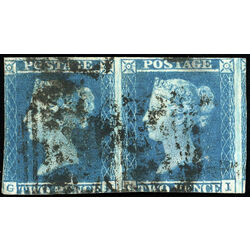 great britain stamp 4 queen victoria two penny blue 2p 1841 U PAIR 039