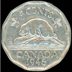 1946 canada 5 cent nickel coin 6 over 6 variety