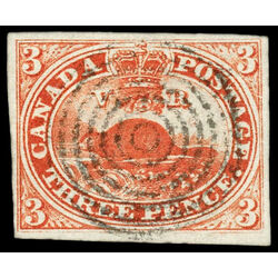 canada stamp 4 beaver 3d 1852 U VF 095