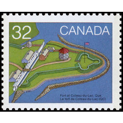 canada stamp 991 fort coteau du lac quebec 32 1983