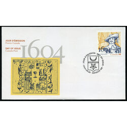 canada stamp 2044 pierre dugua sieur de mons 49 2004 FDC