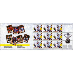 canada stamp bk booklets bk148a national hockey league 1992