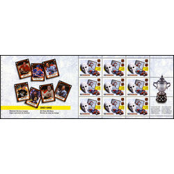 canada stamp bk booklets bk148 national hockey league 1992