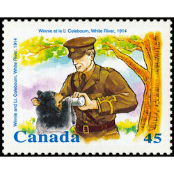 canada stamp 1618i winnie and lt colebourn white river 1914 45 1996