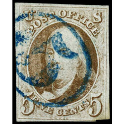 us stamp postage issues 1a benjamin franklin 5 1847 U F VF 003