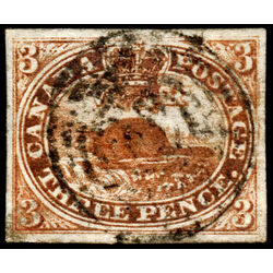 canada stamp 4 beaver 3d 1852 U XF 098