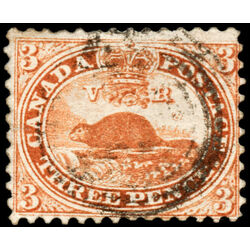 canada stamp 12 beaver 3d 1859 U F VF 038
