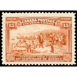 canada stamp 102 champlain s departure 15 1908 M VFNH 044