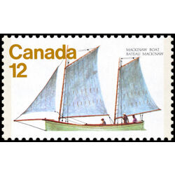 canada stamp 747 mackinaw boat 12 1977
