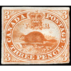 canada stamp 4 beaver 3d 1852 M F VF 100