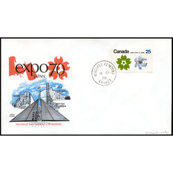 canada stamps expo 70 508p 11p set of 4 fdcs w2b