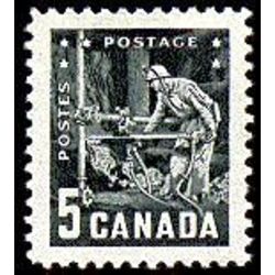 canada stamp 373 miner with drill 5 1957
