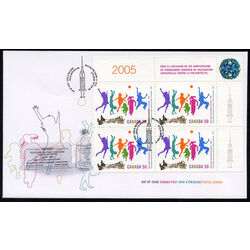 canada stamp 2120 children playing discarded leg braces 50 2005 FDC UR