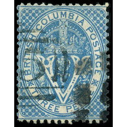 british columbia vancouver island stamp 7 seal of british columbia 3d 1865 U F 025