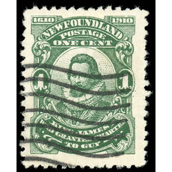 newfoundland stamp 87 king james i 1 1910 U VF 006