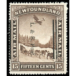 newfoundland stamp 211ii dog sled and airplane 15 1933 M FNH 009