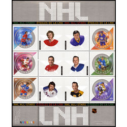 canada stamps nhl all stars 2000 2005 set of 6 souvenir sheets 1838 to 2085