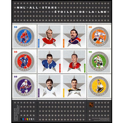 canada stamps nhl all stars 2000 2005 set of 6 souvenir sheets 1838 to 2085